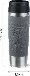Emsa TRAVEL MUG Classic Grande thermal mug (grey/stainless steel, 0.5 liters) 3