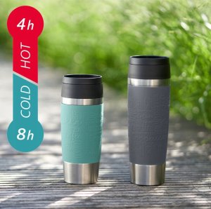 Emsa Emsa TRAVEL MUG Classic Grande thermal mug (black/stainless steel, 0.5 liters) 6