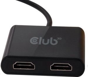Stacja/replikator Club 3D USB - HDMI x2 Czarny  (CSV-1474) 3