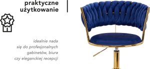 Activeshop 4Rico krzesło obrotowe QS-GW01G aksamit granatowe 11