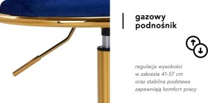 Activeshop 4Rico krzesło obrotowe QS-GW01G aksamit granatowe 12