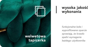 Activeshop 4Rico krzesło obrotowe QS-GW01G aksamit zielone 14