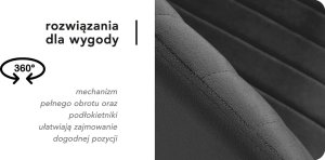 Activeshop 4Rico krzesło obrotowe QS-OF212G aksamit szare 13