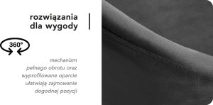 Activeshop 4Rico krzesło obrotowe QS-MF18G aksamit szare 12