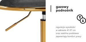 Activeshop 4Rico krzesło obrotowe QS-GW01G aksamit szare 12