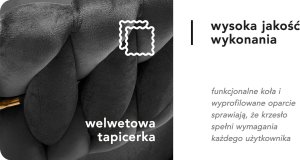 Activeshop 4Rico krzesło obrotowe QS-GW01G aksamit szare 14