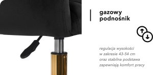 Activeshop 4Rico krzesło obrotowe QS-OF212G aksamit czarne 12