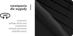 Activeshop 4Rico krzesło obrotowe QS-OF212G aksamit czarne 13