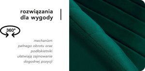 Activeshop 4Rico krzesło obrotowe QS-OF212G aksamit zielone 13