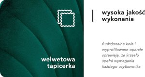 Activeshop 4Rico krzesło obrotowe QS-OF212G aksamit zielone 14