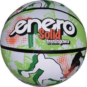 Enero PIŁKA DO KOSZYKÓWKI ENERO SOLID R.7 ZIELONO-BIAŁA 1