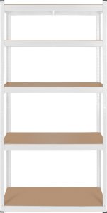 Rebel Regał metalowy magazynowy 180x90x40 biały Rebel 4