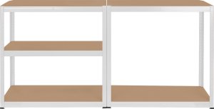 Rebel Regał metalowy magazynowy 180x90x40 biały Rebel 6