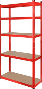 Rebel Tools Regał metalowy magazynowy 180x90x40 czerwony 3