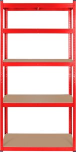 Rebel Tools Regał metalowy magazynowy 180x90x40 czerwony 4