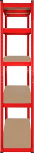Rebel Tools Regał metalowy magazynowy 180x90x40 czerwony 5