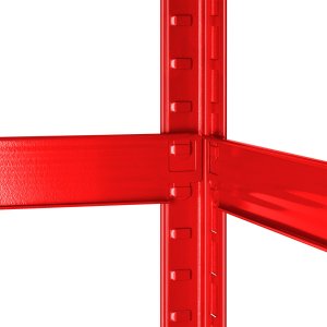 Rebel Tools Regał metalowy magazynowy 180x90x40 czerwony 7