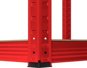 Rebel Tools Regał metalowy magazynowy 180x90x40 czerwony 9