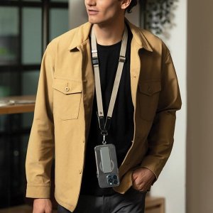 Uniq Vista uniwersalna smycz do telefonu 2w1 zielony/dark khaki 5