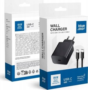 Ładowarka Blue Star BLUE STAR ładowarka sieciowa 3A 25W Typ C + kabel Typ C do Typ C PD QC4.0 TFB-TC-25WPD czarna 2