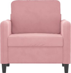 vidaXL vidaXL Fotel, różowy, 60 cm, obity aksamitem 2