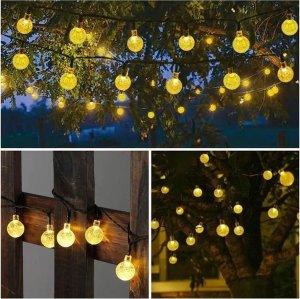Saska Garden LAMPA SOLARNA OGRODOWA GIRLANDA ŁAŃCUCH SOLARNY 6M 40LED 9