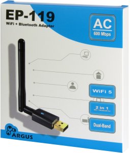 Karta sieciowa Inter-Tech INTER-TECH EP-119 Wi-Fi 5 USB Adapter 600Mbps BT 4.2 8