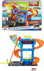 Mattel Hot Wheels City Tunnel Twist car wash, play building 12