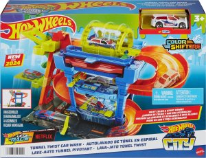Mattel Hot Wheels City Tunnel Twist car wash, play building 18