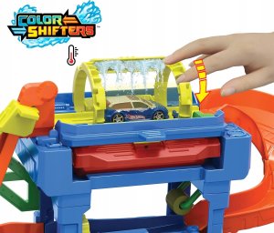 Mattel Hot Wheels City Tunnel Twist car wash, play building 9