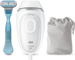 Depilator Braun Braun Silk-expert Mini PL1124, hair remover (white/silver, incl. bag + Venus Smooth) 1