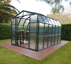 vidaXL Rion Szklarnia plastikowa Grand Gardener 46 Zielony 389x267x238 cm łącznie z podstawą 1