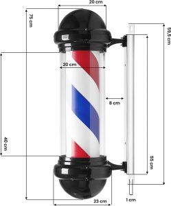 Activeshop Plafon podświetlany pole barber shop BB-02 czarny duży 5