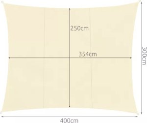 Gardlov Żagiel przeciwsłoneczny 4x3m- beżowy 23144 4