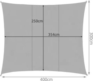 Gardlov Żagiel przeciwsłoneczny 4x3m- szary Gardlov 23143 8