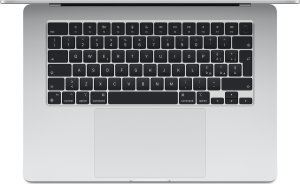 Laptop Apple MacBook Air 15" Silver/M3-8C-CPU,10C-GPU/16GB/256GB SSD/BKey-ID-Deutsch/35W Dual USB-C Power 1