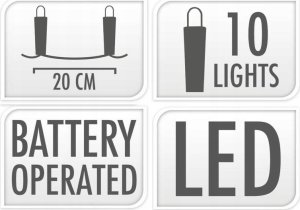 ProGarden Girlanda świetlna, 10 rattanowych lampionów 3