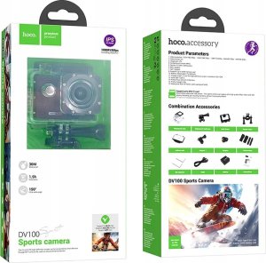 Kamera Hoco kamera sportowa z wyświetlaczem 2" 1080P/30fps DV100 czarna 6
