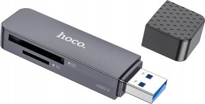 Czytnik Hoco HOCO czytnik kart pamięci 2w1 USB A 3.0 HB45 szary 4