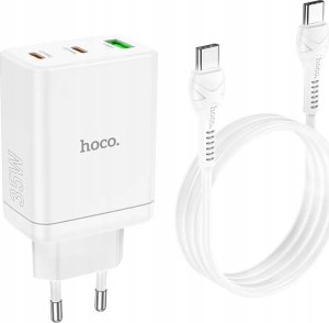 Ładowarka Hoco HOCO ładowarka sieciowa 2 x Typ C + USB A + kabel Typ C do Typ C PD QC3.0 3A 35W N33 biała 6