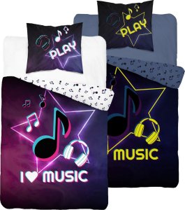 Detexpol  Pościel 140 x 200 2cz FLUO Młodzieżowa Jaime 4728A 3