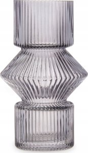 Gift Decor Szklany wazon ryflowane szkło, 9,5 x 16,5 cm 2
