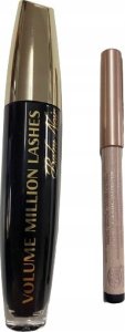 L OREAL Atelier Kit Set L'Oreal Paris: Volume Million Lashes, Volumizing & Lengthening, Mascara, Black, 8.9 ml + Paradise, Kajal Eye Pencil, 1.2 g + Makeup Bag, Gold For Women 5
