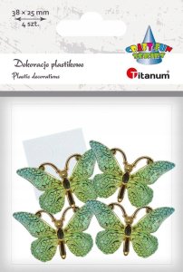 Titanum Dekoracje samoprzylepne motyle 38x23mm 4szt 1