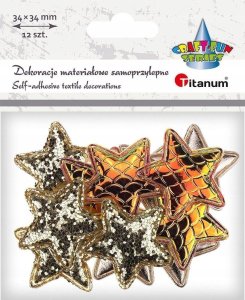 Titanum Dekoracje samoprzylepne gwiazdki 34x34mm 12szt 1