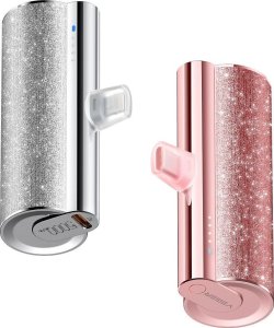 Powerbank Veger VEGER powerbank 5 000 mAh z wbudowanym złączem Typ C PD QC3.0 2,4A 12W PlugOn (W0573) rózowy 2