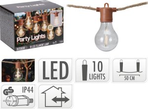 Dekoracja świąteczna ProGarden GIRLANDA OGRODOWA PARTY LIGHT 10LED 7,5M BROWN 1