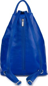 Vera Pelle Vera Pelle włoski Plecak Skórzany damski mały chabrowy T52 6