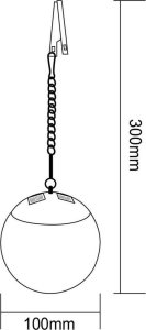 Oprawa schodowa Saska Garden LAMPA SOLARNA PLASTIKOWA KULA WISZĄCA 20CM 4