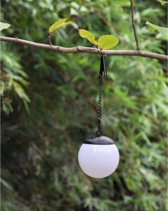 Oprawa schodowa Saska Garden LAMPA SOLARNA PLASTIKOWA KULA WISZĄCA 20CM 5